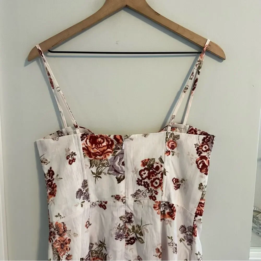 Brock Collection x H&M White Floral Bustier Mini Dress Medium